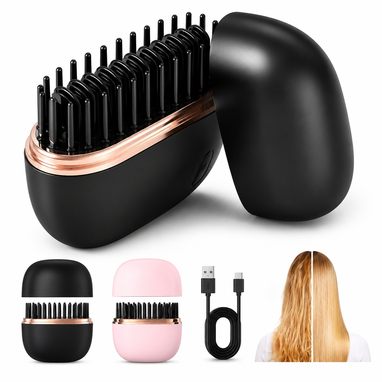 Peine Alisador Inalámbrico Anti frizz