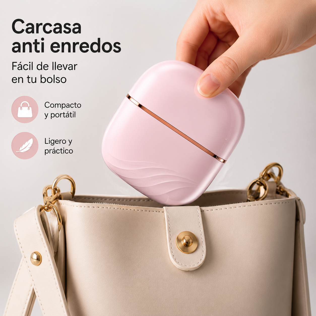 Peine Alisador Inalámbrico Anti frizz